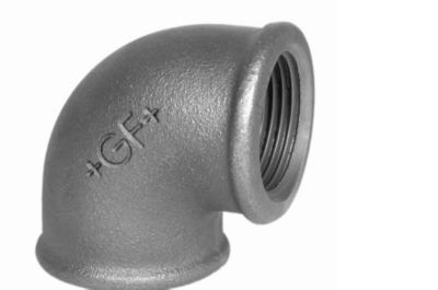 Georg Fischer vinkel 90° sort 1/2'' muffe-muffe