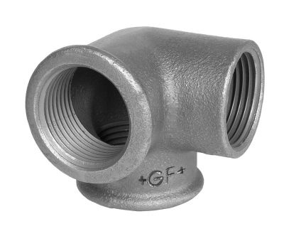 Georg Fischer vinkel med sideudløb sort 1/2''