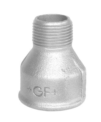 Georg Fischer spidsmuffe galvaniseret 1.1/4 - 3/4'' muffe - nippel