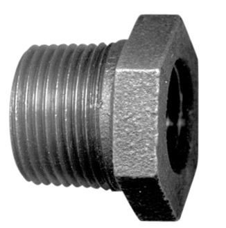 NPT Nippelmuffe 1.1/4"x  3/4". A105N. 3000LBS. Sort