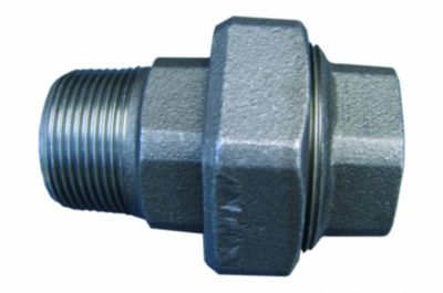 NPT Union 1/2". A105 N 3000 LBS. Muffe-nippel. Sort