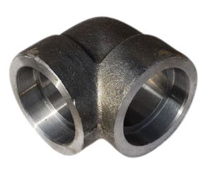 Socket weld Vinkel 1.1/4" 90gr. 3000 LBS A105. Sort
