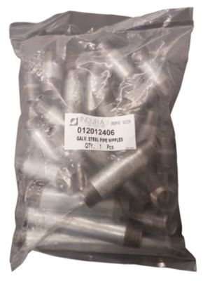 Nippelrør galvaniserede 3/4", pose à 25 stk. blandede