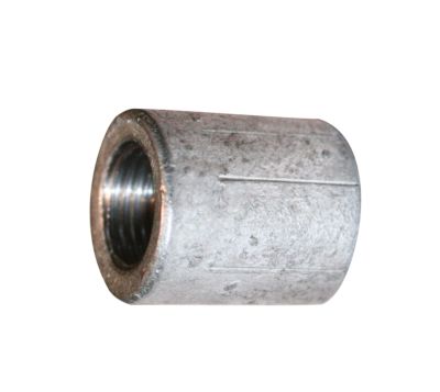 Smedet muffe galvaniseret 1/2". Længde 34 mm, dia. 26,6 mm