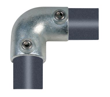 Altech Pipe Clamps bøjning 48,3 mm x 11/2". 90 gr. Galvaniseret. Reol system