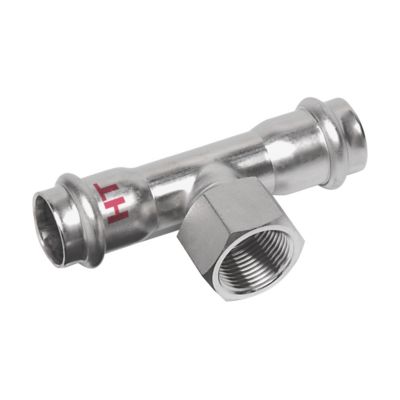 Nirosan Industry press t-stykke 42 - 1/2" - 42 mm. Rustfrit stål