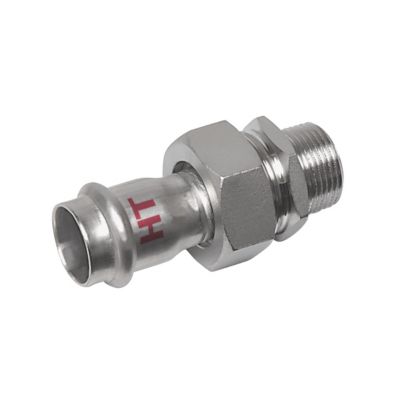 Nirosan Industry press Union med nippel 54 mm x 2". Rustfrit stål