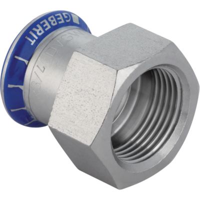 GEBERIT Mapress rustfri overgang med muffe 22 mm x 3/4"