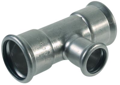 VSH XPress rustfri press t-stykke 88,9 - 42 - 88,9 mm M-bakke