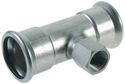 VSH XPress rustfri press t-stykke 35 - 3/4" - 35 mm M-bakke