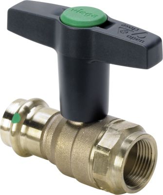 Viega Easytop kuglehane 15 mm x 1/2". Muffe-muffe. Siliciumbronze