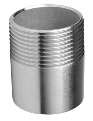 Svejsenippel 3/8" x 30 mm. Rustfri AISI 316