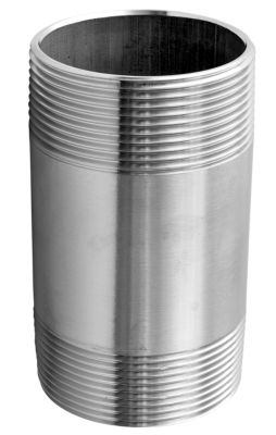 Nippelrør 3/8" x 60 mm. Rustfri AISI 316