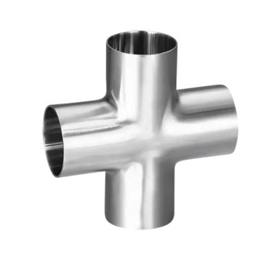 Kryds tee 101.6 x 2mm 150mm EN 1.4404 Mejerifittings BS 4825