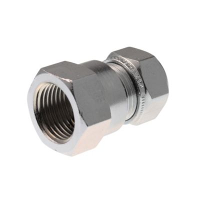 VSH forkromet kompressions overgang 1/2" - 12 mm muffe