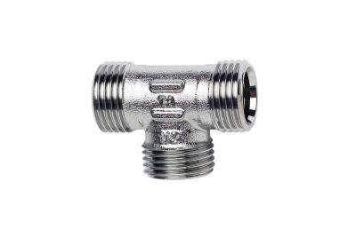TA komp T-stykke 1/2". Uden omløber. Forkromet FPL