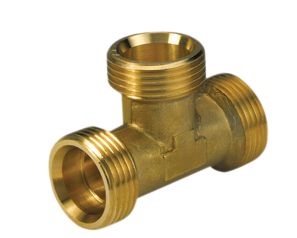 Wavin alupex t-stykke 1/2" med nippel, konisk gevind