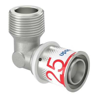 Uponor S-Press PLUS  vinkel 90° med nippel 25 mm x 1"