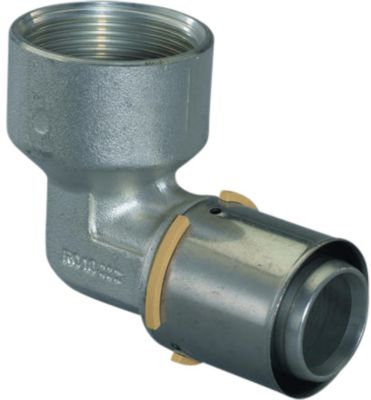 Uponor MLC press vinkel 90° med muffe 50 mm x 1.1/2"