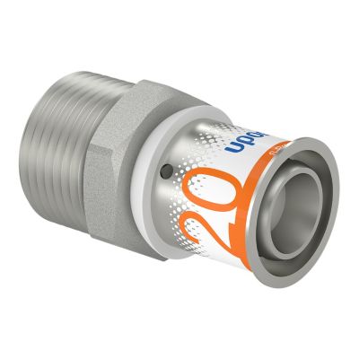 Uponor S-Press PLUS kobling med nippel 20 mm x 3/4"