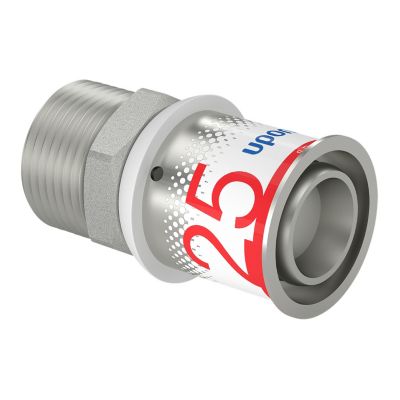 Uponor S-Press PLUS kobling med nippel 25 mm x 3/4"