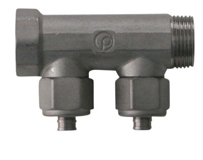 Altech TEA 3/4" fordelerrør med 2x1/2" studse, 15 mm