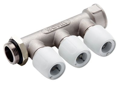 Wavin Pushfit fordelerrør 3/4", 15 mm, 3 afgr