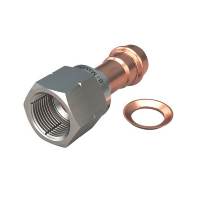 Conex B MaxiPro kobberpress flareadapter 1/2". Op til 48 bar driftstryk. Pose a 2 stk.