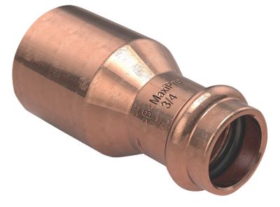 Conex B MaxiPro kobberpress reduktion 1/2"x3/8". Op til 48 bar driftstryk. Pose a 2 stk.