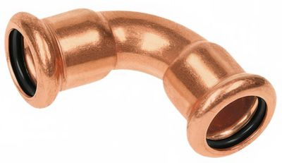 Altech kobber Cu press bøjning 35 mm 90º med to muffer