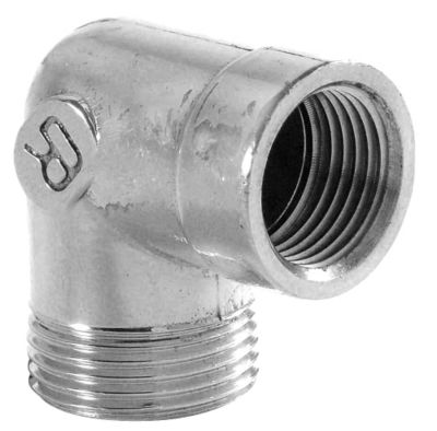 Altech vinkel 1/2", muffe/nippel. Forkromet messing
