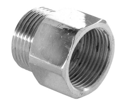 Altech spidsmuffe 1/2" - 3/8". Forkromet messing