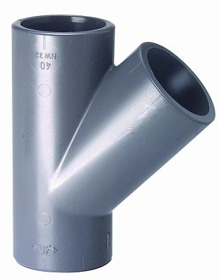 GF PVC Tee 20 mm 45°