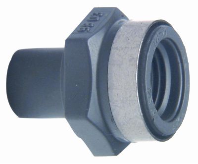 GF PVC Reduktionsnippel/muffe 1/4-12mm PN16 klæbestuds/mf