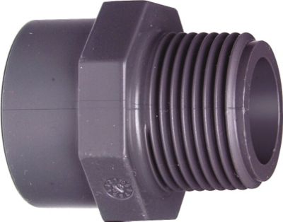 PVC overg.nippel 11/4 x 40mm