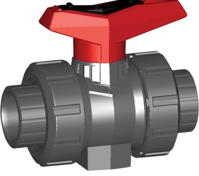 GF PVC kuglehane 32 mm med klæbemuffe