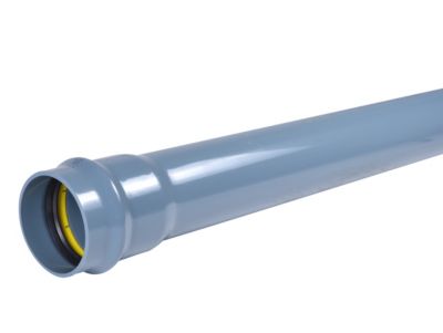 Wavin PVC trykrør 90 mm PN6 med fast muffe. Lgd. a 6 mtr.