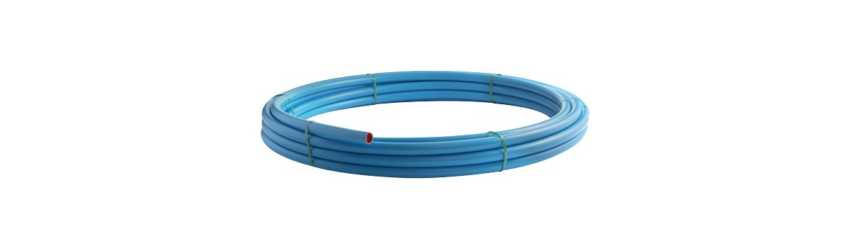 Wavin PE rør 32 x 3,0mm PN10. 50m blå PE80-SDR11. EN12201 - Brødrene Dahl