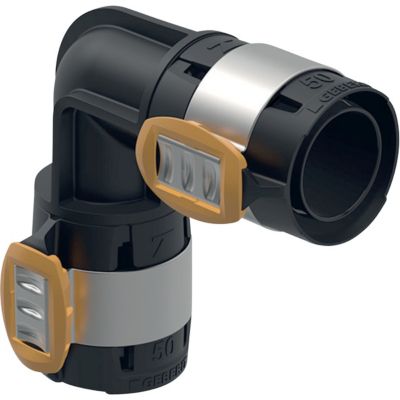 GEBERIT Flowfit bøjning 90 gr. 63mm sort