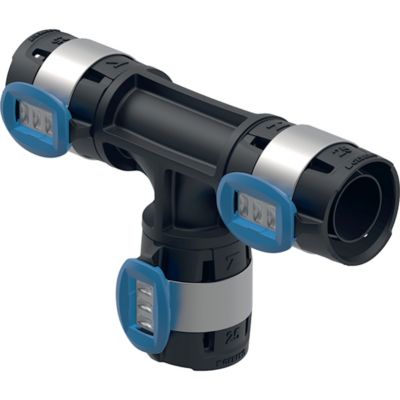 GEBERIT Flowfit tee 25 mm  sort