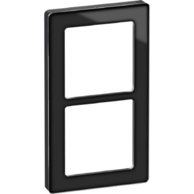 LK FUGA PURE ramme Glas 2 modul, Sort, AAK560D2020