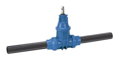 AVK stikledningsventil 63 mm. POM med PE-ender. PN16. HOFOR