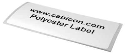 Polyesteretiket Cabmark Pol 15X5Mm Hvid