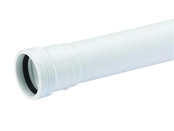 Wavin Wafix PP rør med muffe 40x2000 mm. Hvid
