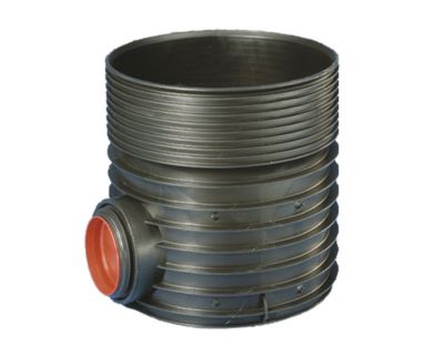 Wavin Tegra PP rense- & inspektionsbrønd 600/250mm T1 60°, 60° gennemløb for ribbet rør.