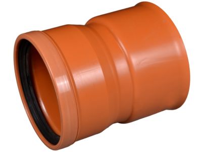 Wavin Overgang 200 mm t/glat spidsende, Ultra PVC