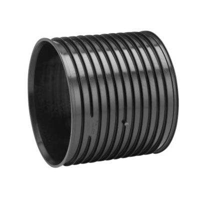 Uponor IQ dobbeltmuffe 560mm, DN500, sort PP SN8