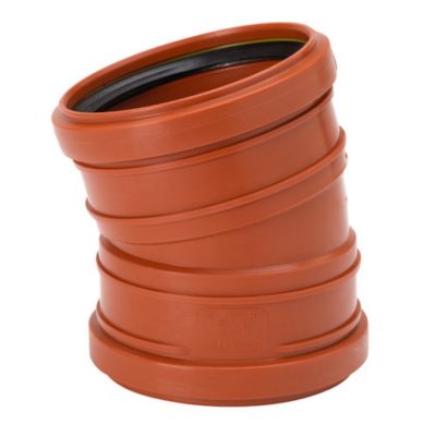 Uponor PP bøjning 15°  160mm, med 2 muffer