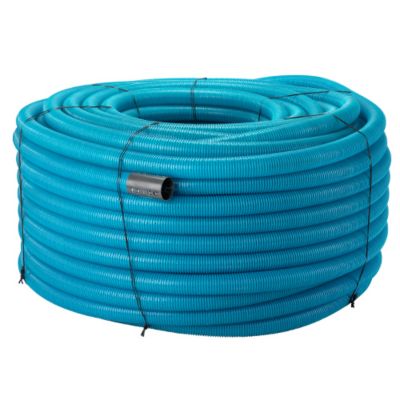 Uponor drænrør 128/113mm, 50m/rll. 2,3x7mm slids, blå