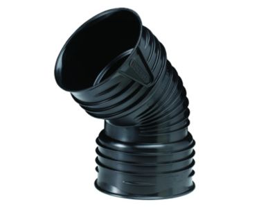 Wavin X-Stream bøjning 45°, 450mm, DN400, sort PP med 2 muffer